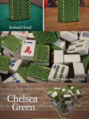 Automatic Mah Jongg Tiles Designer Series - Chelsea Green (36MM)